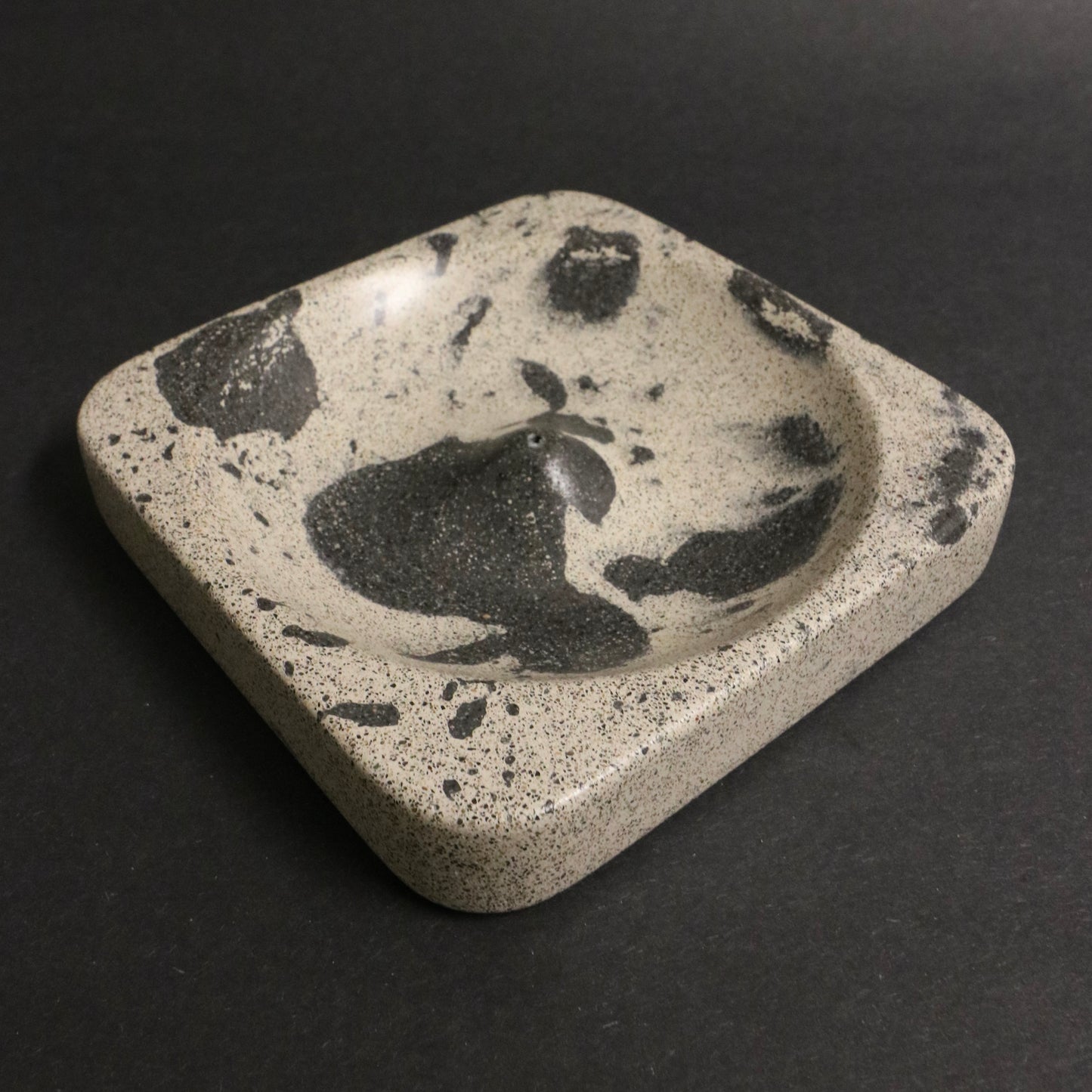 White+Black Polished Concrete Incense Holder