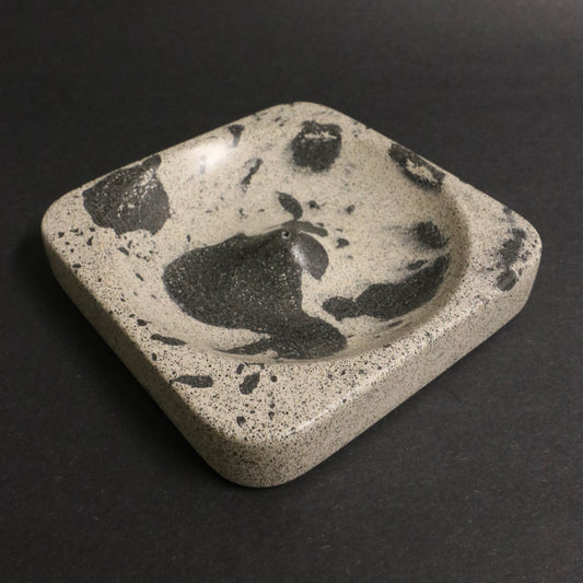 White+Black Polished Concrete Incense Holder